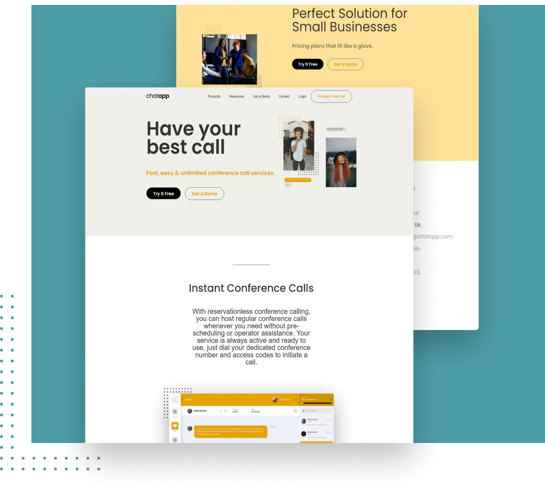 ChatApp- A web design and development project by DiversePixel
