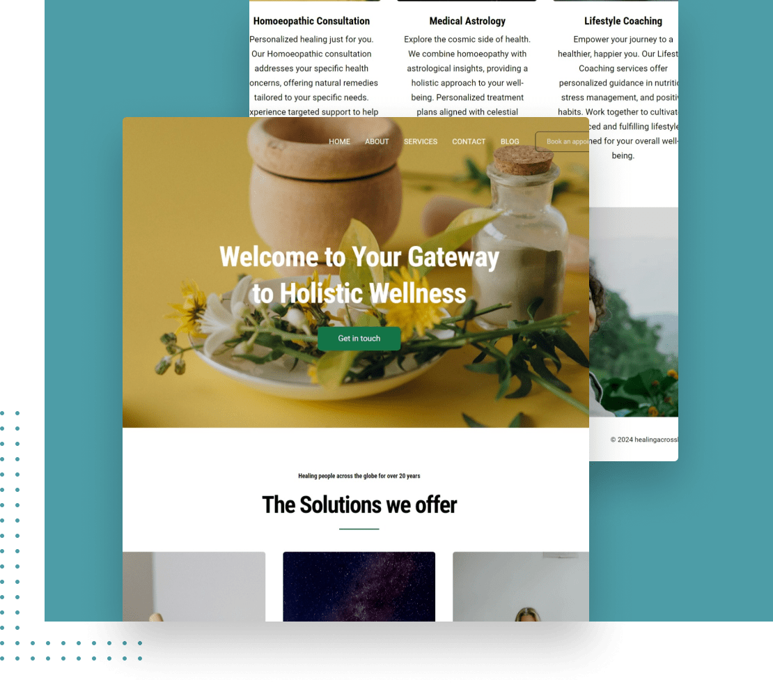 HealingAcrossBorders- A web design and development project by DiversePixel